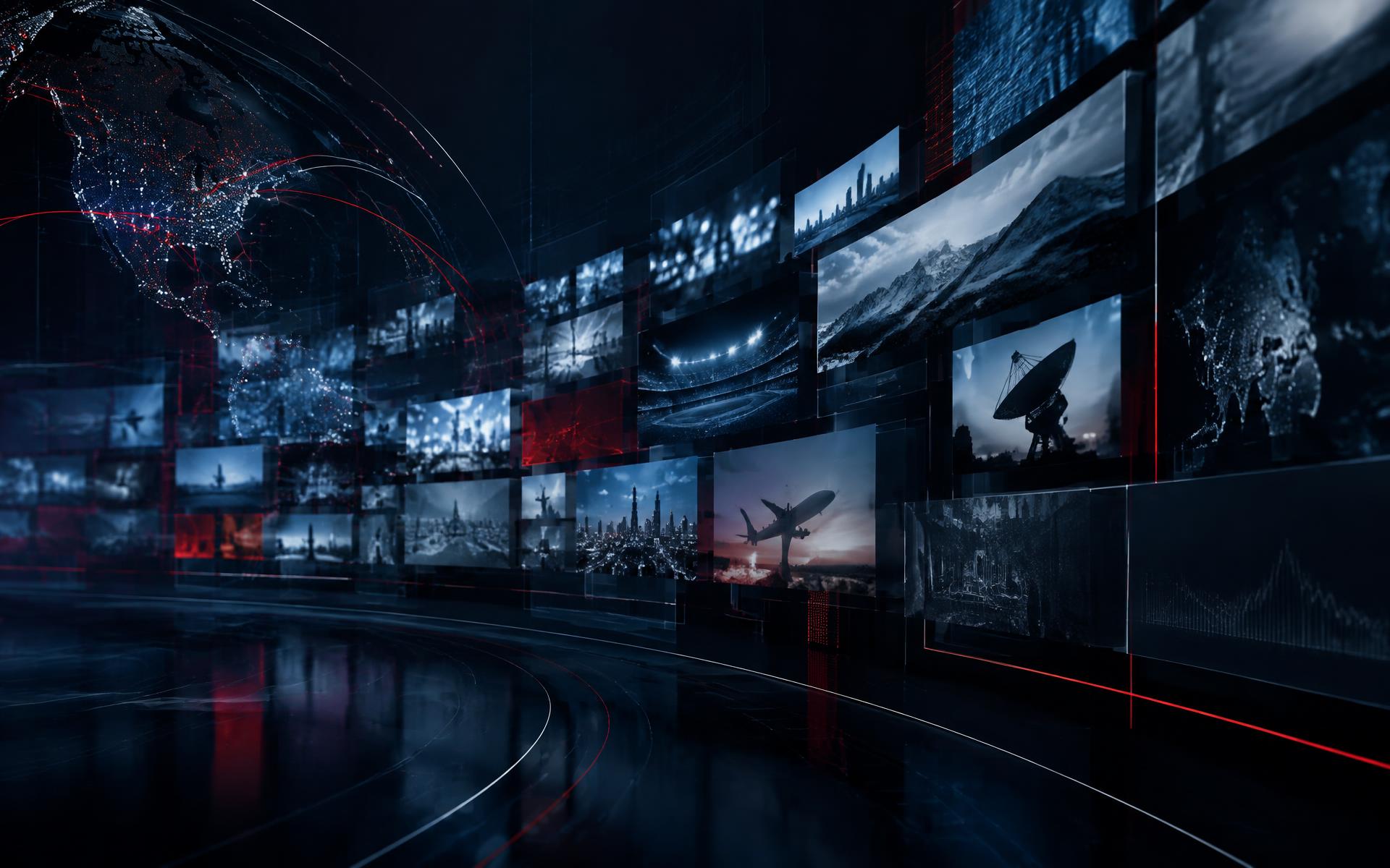 Wall of broadcast and streaming screens representing multi-platform media placement